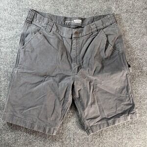 Carhartt Cargo Shorts Mens 36 Gray Canvas Relaxed Fit Workwear Utility Summer